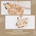 thumbnail image 4 of Swan Keychain Rhinestone Keychains for Women 2 Count Backpack Rings Exquisite Miss, 4 of 6