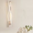 thumbnail image 4 of Billuyoard Lámpara LED montada en la pared de la escalera del pasillo del dormitorio del hogar de la luz de la pared del diseño de la onda Iluminación y accesorios Weiße Schale weißes Licht Billuyoard HA6408-04B, 4 of 6