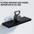 thumbnail image 3 of Repisas Flotantes - Set de 4 Estantes Minimalistas Paredes 20cm, 30cm, 40cm y 50cm,(15cm Ancho), para Decoración de Decorar tu Cocina, Baño, Sala, Cuarto (Negro), 3 of 8