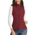 thumbnail image 3 of Vest for Women-Stand Collar Lightweight Zip Quilted,Wine Red Women's Vest, 3 of 5