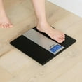 thumbnail image 2 of Escali US180B Ultra Slim Low Profile Bathroom Body Scale, LCD Digital Display,400lb Capacity, Black/Silver, 2 of 7