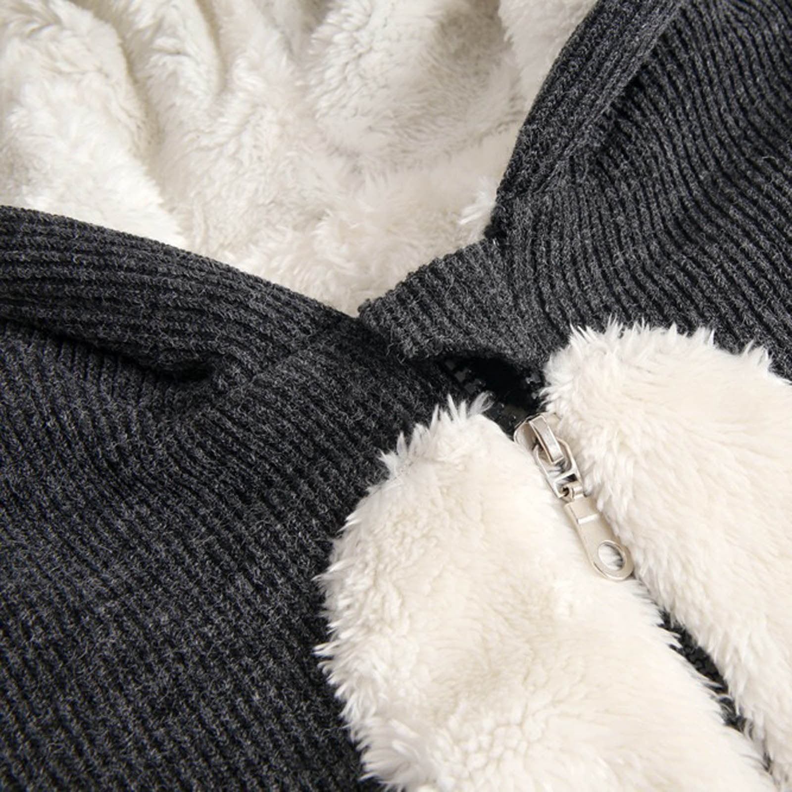 Riecok Winter Baby Clothes Fleece Thick Onesie Cute Rabbit Ears Hooded Winter Infant Clothes Gray 0 Months