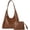 Brown, variant on Vegan Leather Tote Bag Y2K Women Stylish Hobo Bag Casual Trendy Handbag Purse