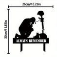 thumbnail image 2 of HELLOYOUNG Metal Soldier Silhouette Sign Yard Decor Memorial Veterans Gift Independence Day Remembrance Wall Sculpture Home Garden Art Rustic Outdoor, 2 of 6
