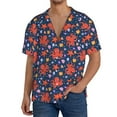 thumbnail image 3 of Honeii 's Sea Animals for men's short-sleeved button-up collared shirt featuring a pocket, perfect for beach vacations, and travel adventures., 3 of 5