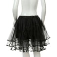 thumbnail image 3 of Ohufall Tulle Skirts for Women Sparkly Mini Tutu Skirt A-Line Mesh Layered Trendy High Elastic Waist Fairy Skirts, 3 of 4