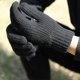 thumbnail image 4 of Guantes de invierno de punto de medio dedo unisex de color sólido con tapa y dedos cálidos para mujer, manoplas de poliéster, 4 of 4