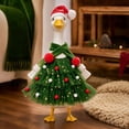 thumbnail image 4 of Christmas Porch Goose Outfit, Porch Geese Costume | Christmas Tree Tulle Dress with Santa Hat & Scarf, Decor Clothes for Lawn Goose Statue, Farm Yard Outdoor Christmas Decor, Red, 4 of 6