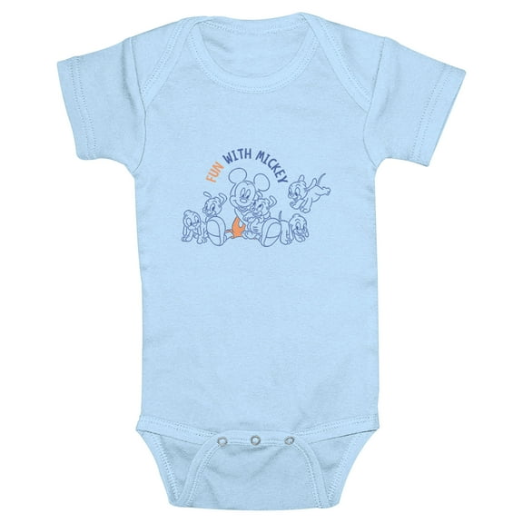 Infants' Mickey & Friends Puppies Fun Time Bodysuit