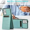 thumbnail image 7 of Dteck Back Wallet Phone Case for Samsung Galaxy A72 5G with ID & Credit Card Holder Slots Pockets Wallet Back Cover Stand Flip Folio Leather Cell Cases Women Men, Mint, 7 of 7