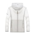 thumbnail image 3 of CVLIFE Mens Quick Dry Jackets Full Zip Sun Protection Shirts Summer Top White 3XL, 3 of 9