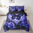 thumbnail image 2 of Castle Fairy Flying Butterfly Bedding Comforter Set,Romantic Love Heart Queen Bedding Sets, 2 of 8