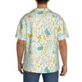 thumbnail image 3 of Lsque Funny Chicken print Men's Cuban Collar Short Sleeve Shirt Summer Beachwear Casual Button Down Fashionable Vacation Leisure Shirt-Medium, 3 of 7