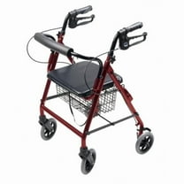 GF Health Products RJ4302R Lumex Walkabout Four-Wheel Hemi Rollator, Burgundy