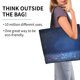 thumbnail image 2 of Balery Retro Blue Glitter Bolsa Tote Estilo Estético con Cremalleras, Bolsa de Hombro, Bolsa de Compras Grande y Plegable, 2 of 8