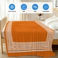 thumbnail image 4 of Burnt Orange Geometric Cooling Blanket, Lightweight Breathable Summer Throw Blanket with Double Sided Cold Effect, Country Greece Key Art Picnic Beach Blankets Bed Sheet for Hot Sleepers 50"x60", 4 of 8
