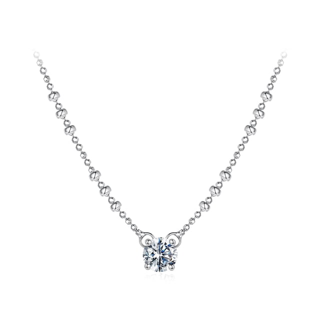 Collar de Moissanita Brillante de 0.5ct de Plata Esterlina 925