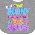 thumbnail image 4 of Inktastic Some Bunny is Going to Be a Big Sister with Bunny Ears and Flowers Girls Baby Bib, 4 of 4