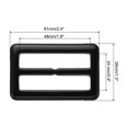 thumbnail image 2 of Uxcell 1.5'' x 2.4" Resin Scarf Ring Clip 20 Pcs Rectangle Scarf Ring Buckles for Decoration Black, 2 of 6