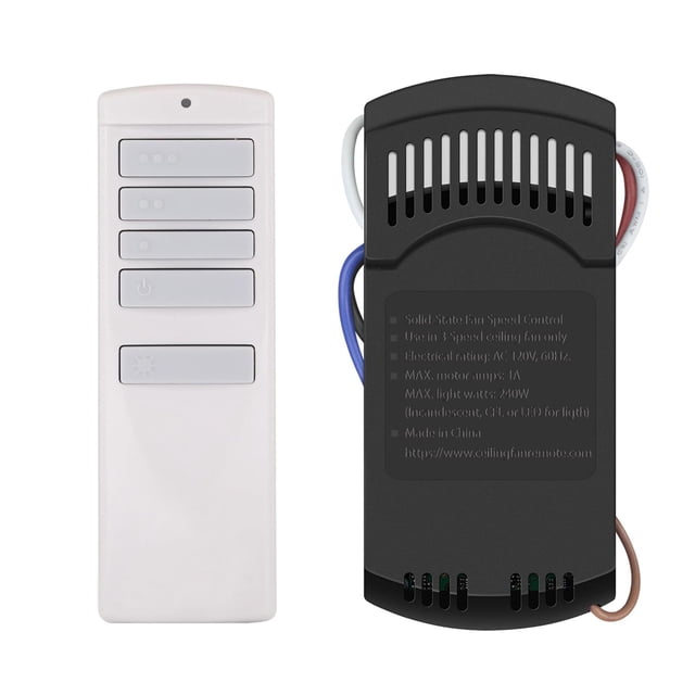 Kit de Control Remoto para Ventilador de Techo Prichor 3 Velocidades con Regulador de Luz 110V