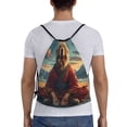 thumbnail image 2 of Kuqiui Meditating Golden Retriever Print Drawstring Backpack Drawstring Bags,Draw String Back Bag Drawstring Bags for Sports,Gym,Travel,Swimming,Beach, 2 of 8