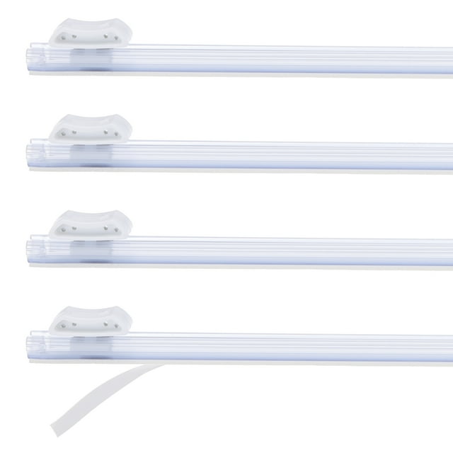 4pcs Plastic Wrap Cutter, 19in Plastic Wrap Slide Cutter Self Adhesive Installation Replacement for Aluminum Foil Wax Paper Parchment Paper Wrap Dispenser, White