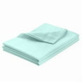 thumbnail image 2 of 900 Thread Count 100% Egyptian Cotton 3-Piece Flat Sheet (1 Flat + 2 Pillow Covers) Size Twin Color Aqua Blue Solid, 2 of 5