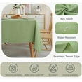 thumbnail image 4 of Textured Table Cloth Rectangle Tables 60×84 Inch Linen Tablecloth Waterproof Spill Proof and Wrinkle Free Table Cover for Dining Table, Kitchen, Parties and Holidays, Green, 4 of 6