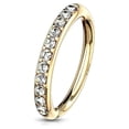 thumbnail image 1 of Bendable Hoop Rings For Ear Cartilage, Nose 14 Kt Gold CZ Paved, 1 of 3