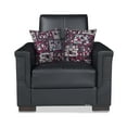 thumbnail image 4 of Ottomanson Origins Pro Convertible Arm Chair, Black Leatherette Fabric, 4 of 8