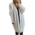 thumbnail image 2 of Lilgiuy Women Casual V-Neck Long Sleeve Autumn Sweater Cardigan Blouse Tops White，10 2022 Fall Winter, 2 of 5