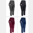 thumbnail image 3 of Women High Waist Pilates Pants with Side Pockets Stretchy Workout Leggings Moisture Wicking Gym Running Athletic Fitness, 3 of 10