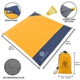 thumbnail image 2 of Manta de playa ECCOSOPHY, impermeable, compacta, 152 x 140 cm, color naranja, 2 of 6