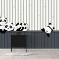 thumbnail image 3 of IDEA4WALL 4pcs Watercolor Panda Peel and Stick Wallpaper Removable Wall Murals Large Wall Stickers for Home Decoration, 66"x24", 3 of 5