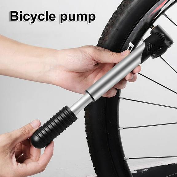 Visland Bike Pump Mini Portable Stainless Steel Multifunction Bicycle Tool Set Inflator for Basketball Football