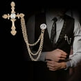 thumbnail image 4 of Broche de solapa Pin Borla Cadenas Joyería de la vendimia Cruz Insignia Broche de cadena larga Hombres Broche Cadenas colgantes Broches Estilo A Fernando broche de solapa, 4 of 7
