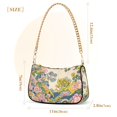 thumbnail image 3 of FORMRS Womens Shoulder Bag with Chain Strap Clutch Purse Cute Tote Handbag, Pink Floral Wave, 3 of 7