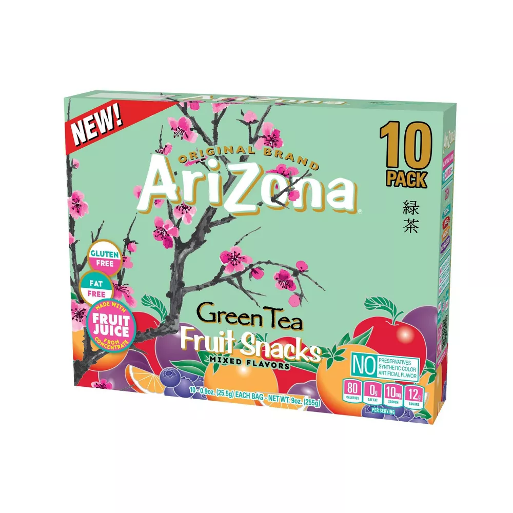 AriZona Fruit Snacks Green Tea 10pk