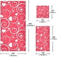 thumbnail image 2 of GZHJMY Bath Towel Sets for Bathroom Hand Towels Fingertip Towels Floral Pink Hearts and Swirls 3 Piece Decorative Soft Cotton Absorbent, 2 of 6