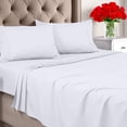 thumbnail image 1 of Juego de sábanas Utopia Bedding Queen de microfibra cepillada, color blanco, 1 of 6