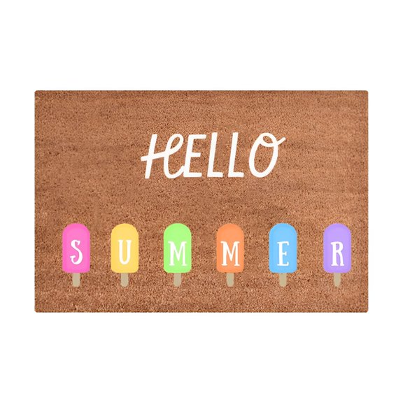 LAMIRO 16x24 IN Summer Welcome Sign Hello Sunshine Doormat Outdoor Porch Mat Door Mat Coir Floor Mats for House Spring Door Mats Door May Outdoor Floor Mats Spring Decor Outdoor Floor Mat