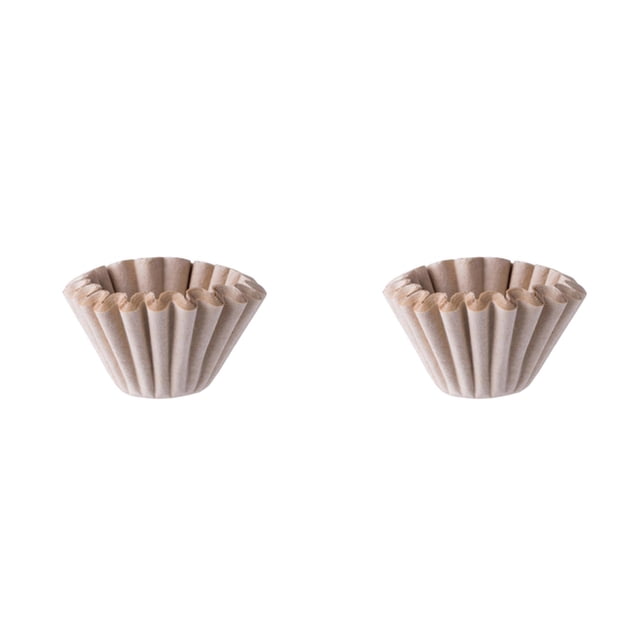 YWIYIUD 100PCS Bowl Shaped Artifical Paper Round Coffee Filter Natural Brown BasketFilters Disposable Small Coffee Filters for Home Cafe Use Coffee Filter