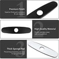 thumbnail image 4 of 10 Inch Sink Hole Cover Stainless Steel Deck Plate Escutcheon for 1 or 3 Hole Bathroom or Kitchen Sink Faucet Mixer Tap Faucet Cover Cap (Black), 4 of 7