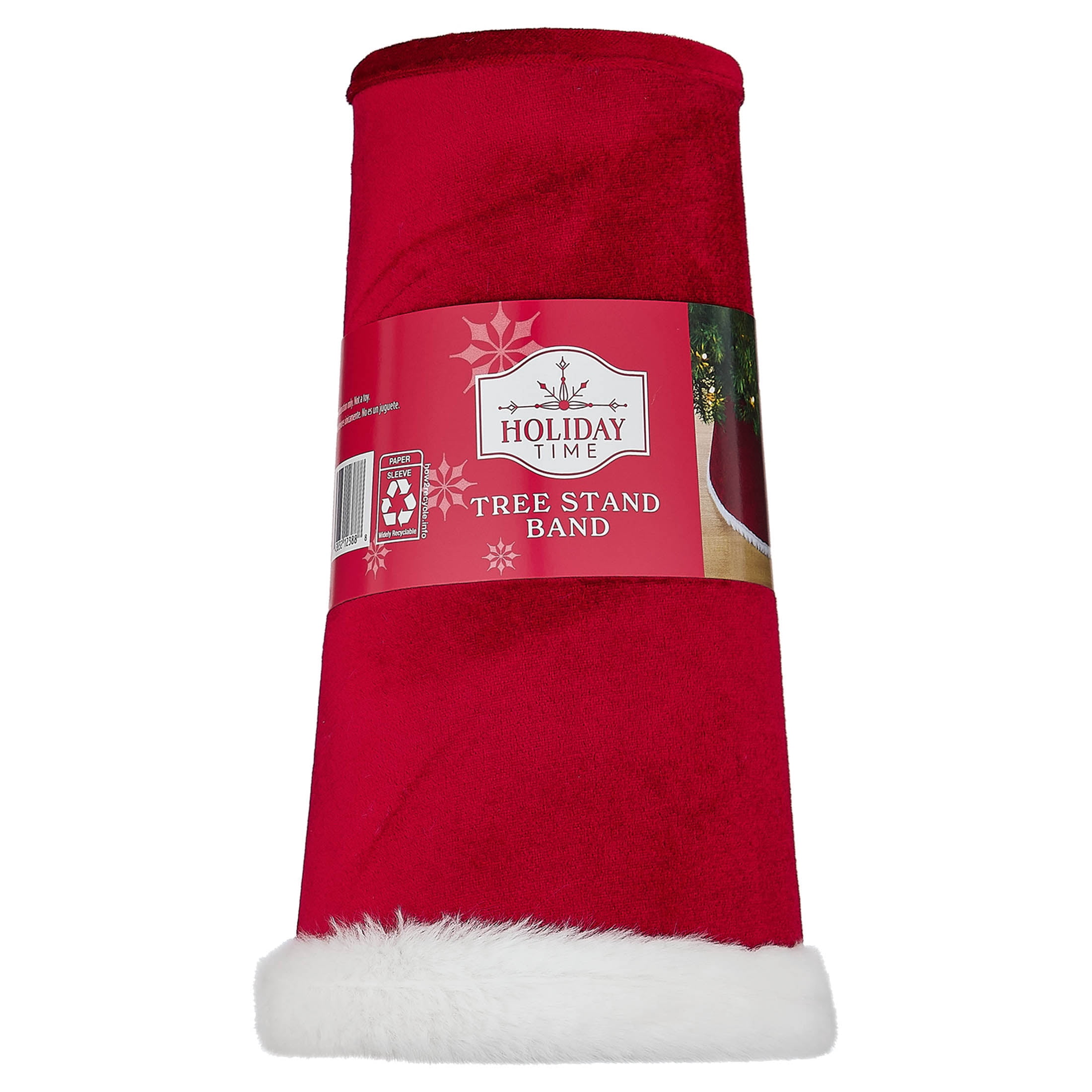 Felt Christmas Tree Stand Band, Red and White, 23", by Holiday Time