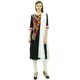 thumbnail image 5 of Atasi Women's Aari Embroidered Black Rayon Salwar Kurta Straight Suit Set-22, 5 of 8