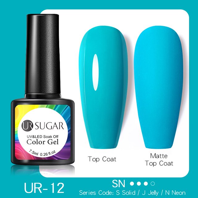 7,5 ml azúcar UR Gel de purpurina reflectante rosa lentejuelas Gel esmalte de uñas Soak Off UV Gel de uñas semipermanente decoración de uñas Tan Jianjun unisex
