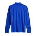 thumbnail image 5 of WTOBBY Men's Casual Retro Small V-Neck Long Sleeve Top in Solid Color, Vintage Inspired Design for Everyday Relaxed and Stylish Wear,Royal Blue M, 5 of 6