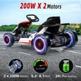thumbnail image 3 of Trilenars 24V Go Kart for Kids,Drift Kart with 2X200W Strong Motor,7AH Big Battery,Electric Pedals,Electric Go Kart Outdoor Race Toy,Max Load 110lbs for Boys and Girls,Red and White, 3 of 8