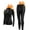 Gray, variant on Thermal Underwear for Women,Long Johns Fleece Lined Thermal Base Layer Zip Up Thermals Top and Bottom Set