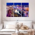 thumbnail image 2 of Elephant Stock Las Vegas At Night Neon Lights Wall Art - Horizontal Multi Panel Canvas - Living Room Wall Decor - Places Multi Panel - Orange And Blue Decor By Susanne Kremer - 50" x 32", 2 of 8